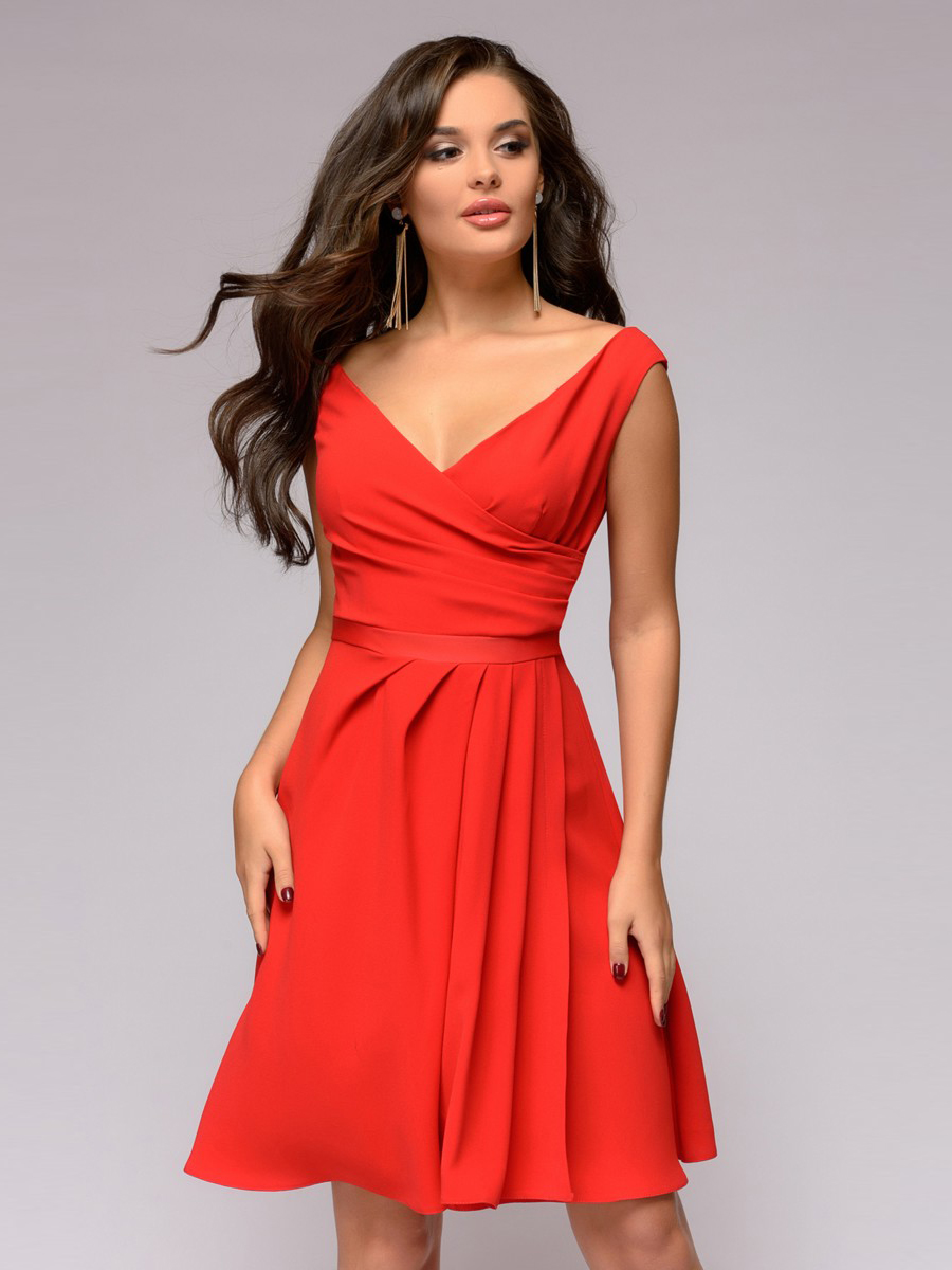 

Платье женское 1001dress DM01429 красное 42, DM01429