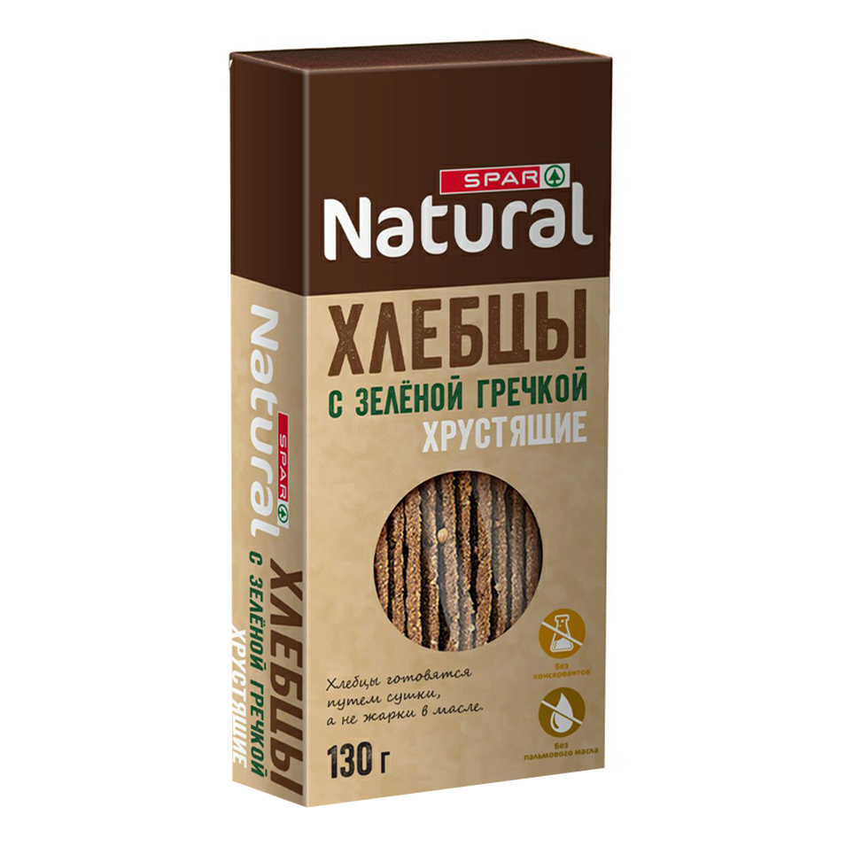 

Хлебцы пшеничные Spar Natural с зеленой гречкой хрустящие 130 г