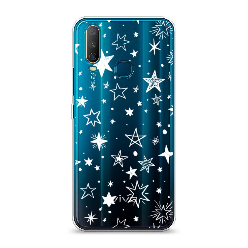 

Чехол Awog на Vivo Y12/Y17 "Звездочки графика белая", Разноцветный, 261850-7