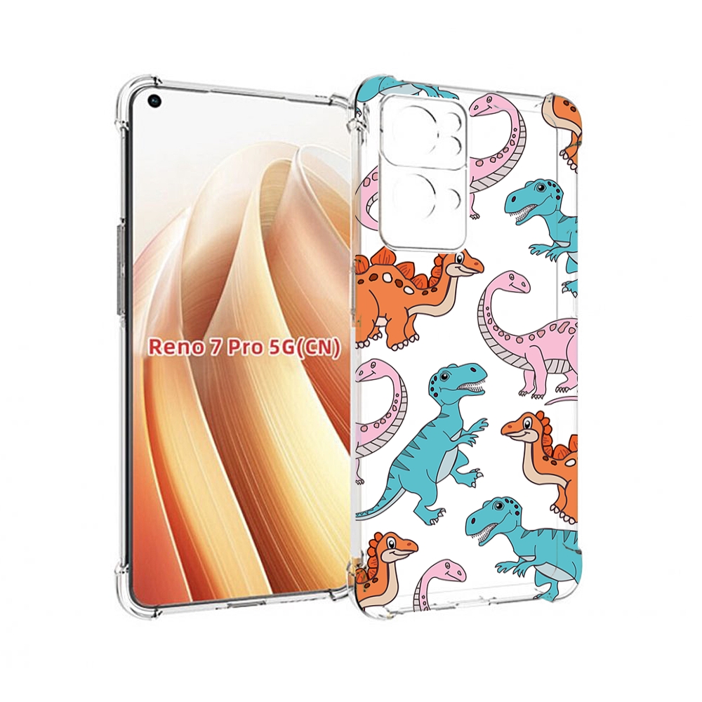 

Чехол MyPads разные-динозаврики для OPPO Reno7 Pro 5G, Прозрачный, Tocco