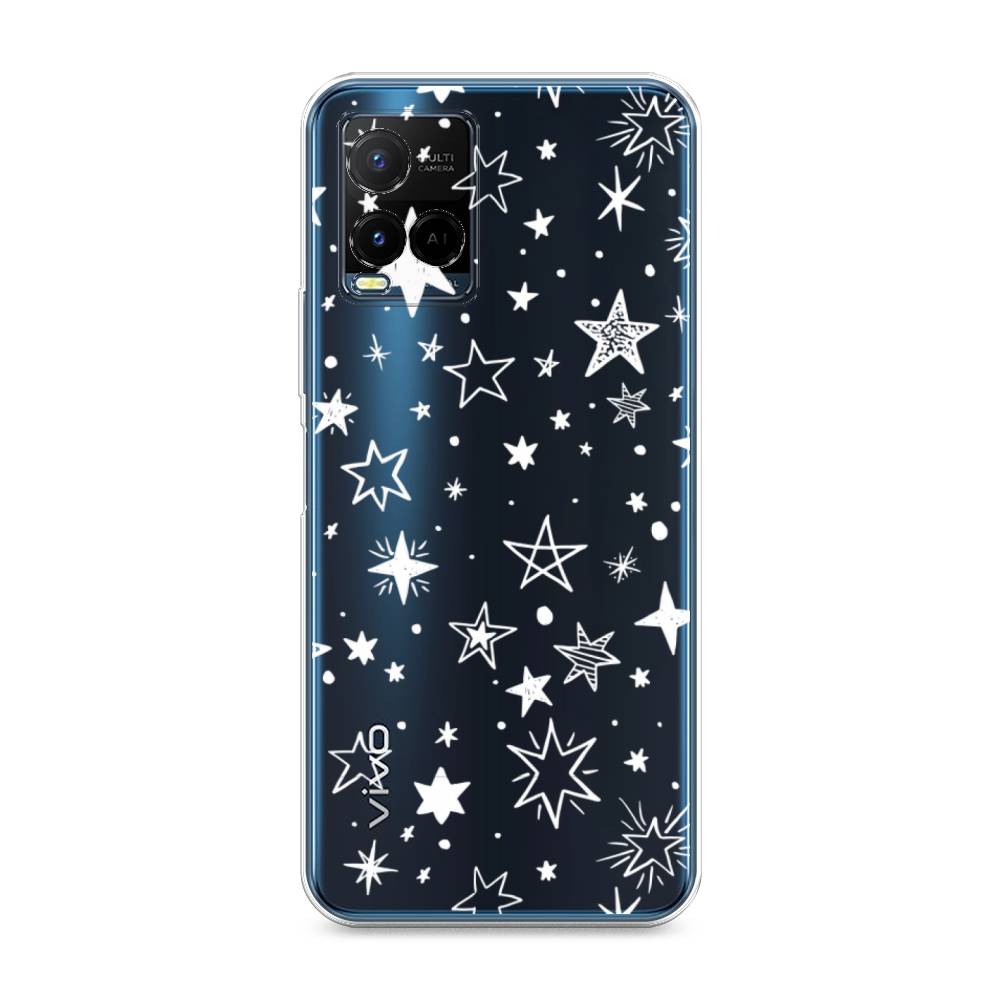 

Чехол Awog на Vivo Y33s/Y21 "Звездочки графика белая", Разноцветный, 265050-7