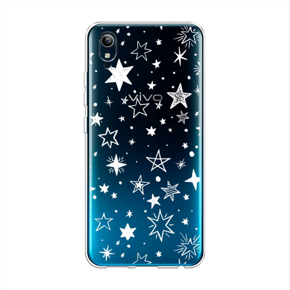 

Чехол Awog на Vivo Y91c/Y1s "Звездочки графика белая", Разноцветный, 262850-7