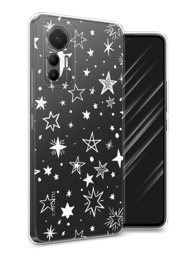 

Чехол Awog на Xiaomi 12 Lite "Звездочки графика белая", Разноцветный, 315050-7