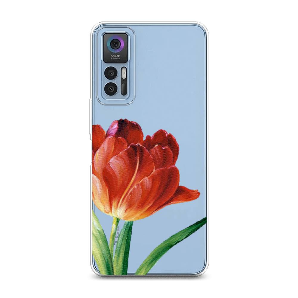 

Чехол Awog на TCL 30/30 Plus "Красный тюльпан", Разноцветный, 290950-8