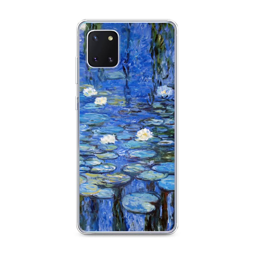 

Чехол на Samsung Galaxy Note 10 Lite "Нарисованный пруд", Синий;зеленый, 29150-4