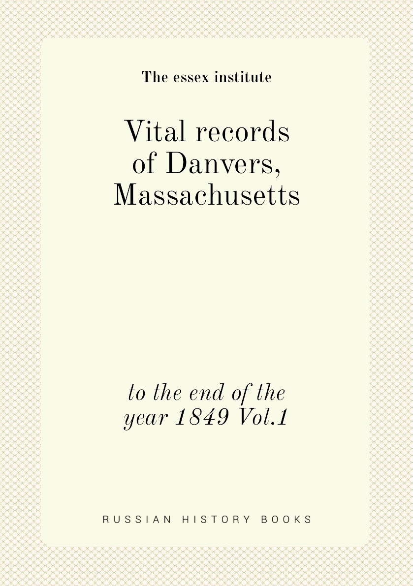 

Vital records of Danvers