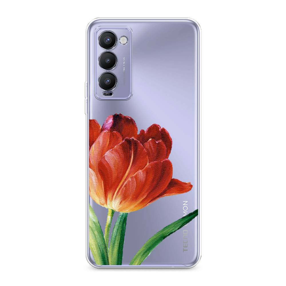 

Чехол Awog на Tecno Camon 18/18T "Красный тюльпан", Разноцветный, 300950-8