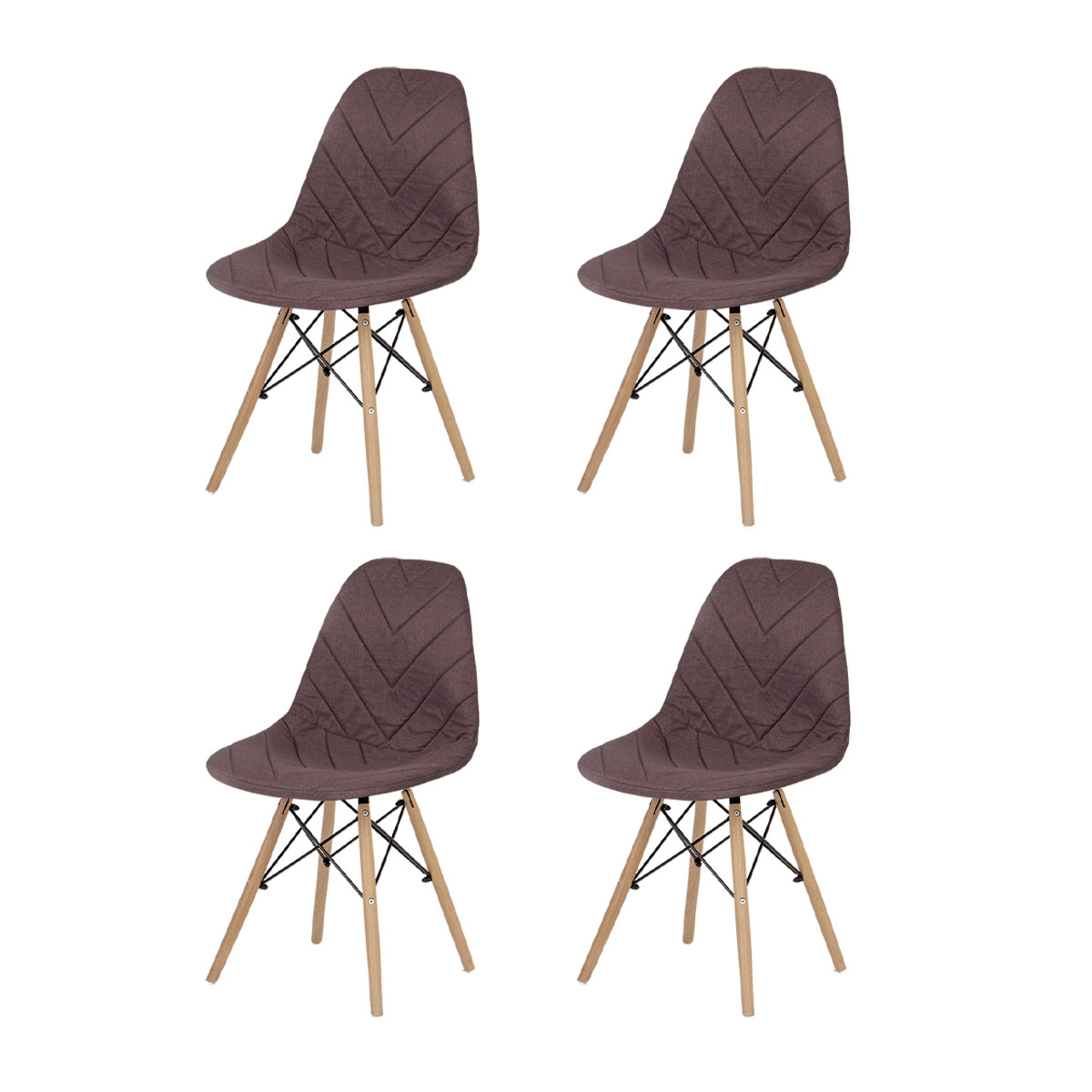 

Стулья LuxAlto 4 штуки со съемными чехлами бордовыми, 13811, Ch-Eames