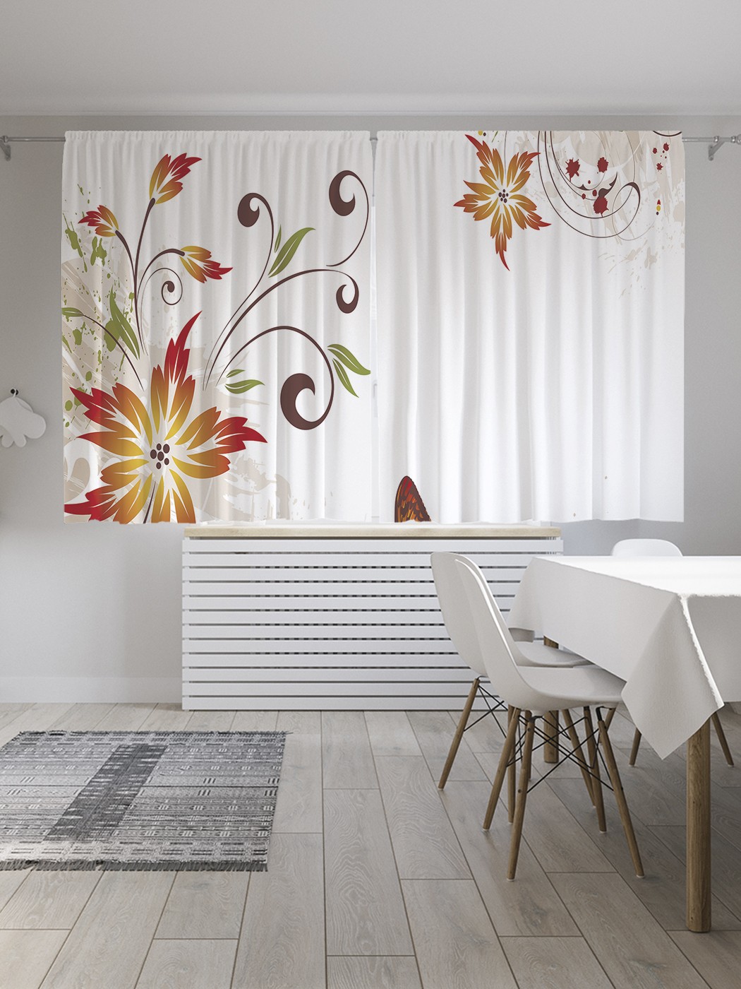 

Классические шторы JoyArty "Летнее порхание", серия Oxford DeLux, 2 полотна 145x180 см, Летнее порхание