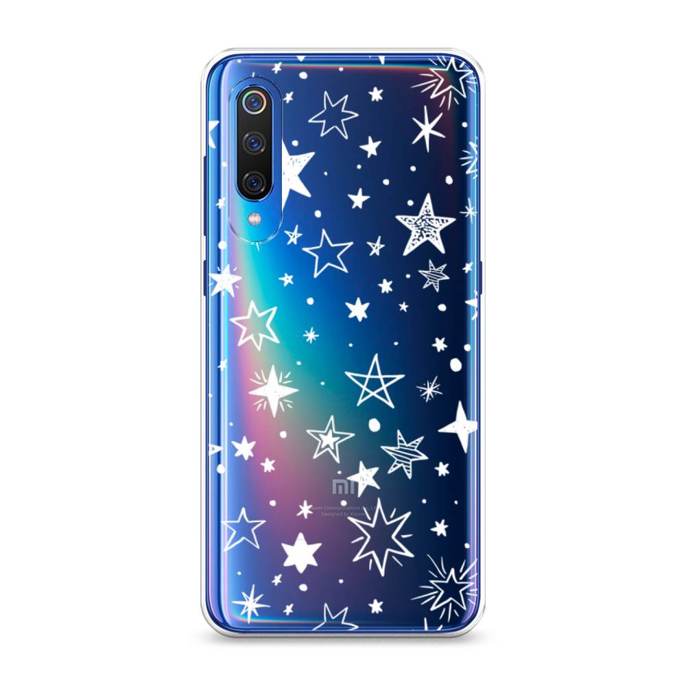 

Чехол Awog на Xiaomi Mi 9 "Звездочки графика белая", Разноцветный, 34850-7