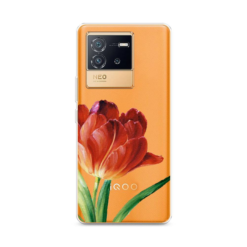 

Чехол Awog на Vivo iQOO Neo6 "Красный тюльпан", Разноцветный, 266850-8