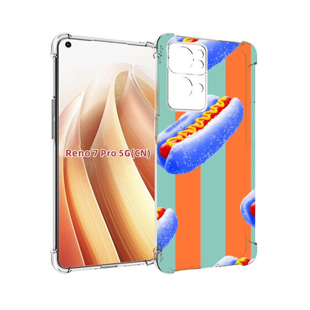 

Чехол MyPads синие хотдоги для OPPO Reno7 Pro 5G, Прозрачный, Tocco