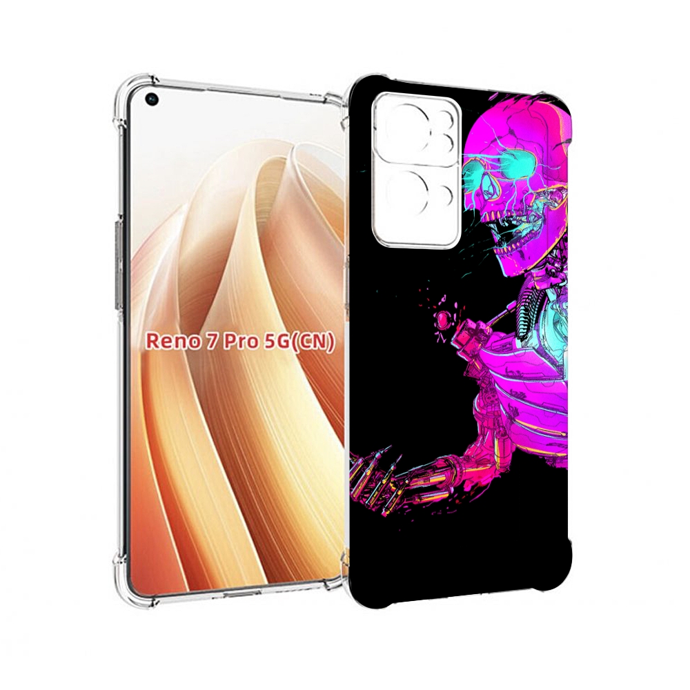 

Чехол MyPads скелет-робот-фиолетовый для OPPO Reno7 Pro 5G, Прозрачный, Tocco