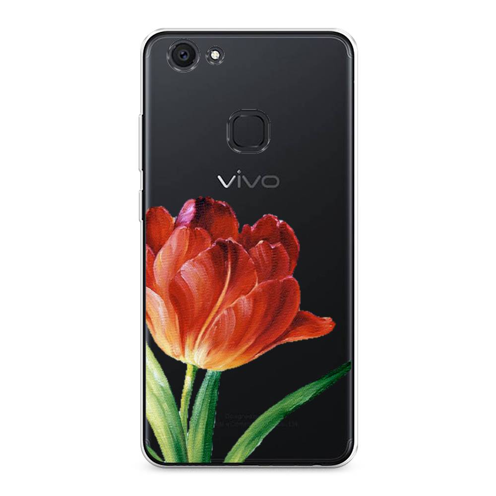 

Чехол Awog на Vivo V7 Plus "Красный тюльпан", Разноцветный, 260750-8