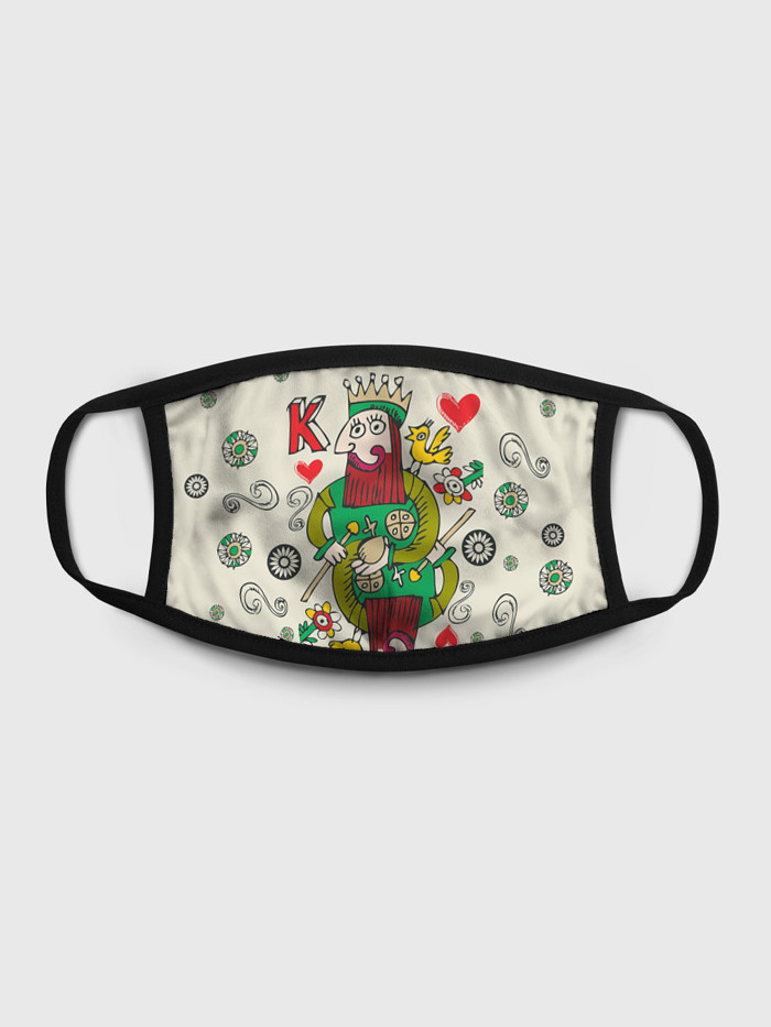 

Многоразовая маска унисекс Burnettie Червовый Король, Разноцветный, Червовый Король