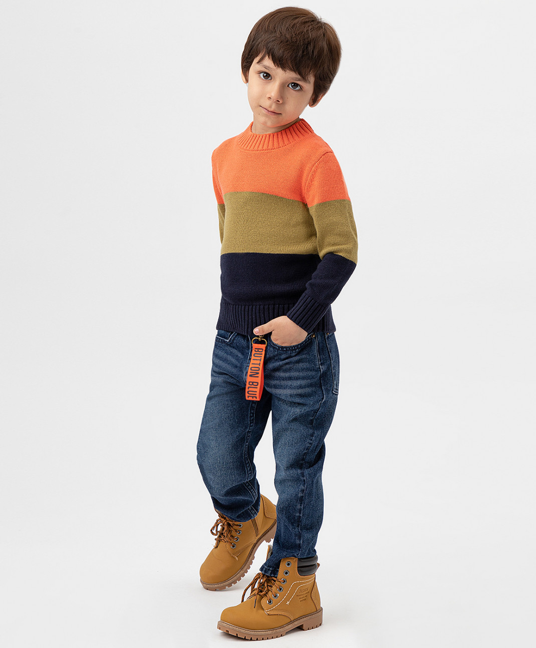 

Джинсы dad fit синие Button Blue 222BBBMC63031000 р.128, 222BBBMC63031000