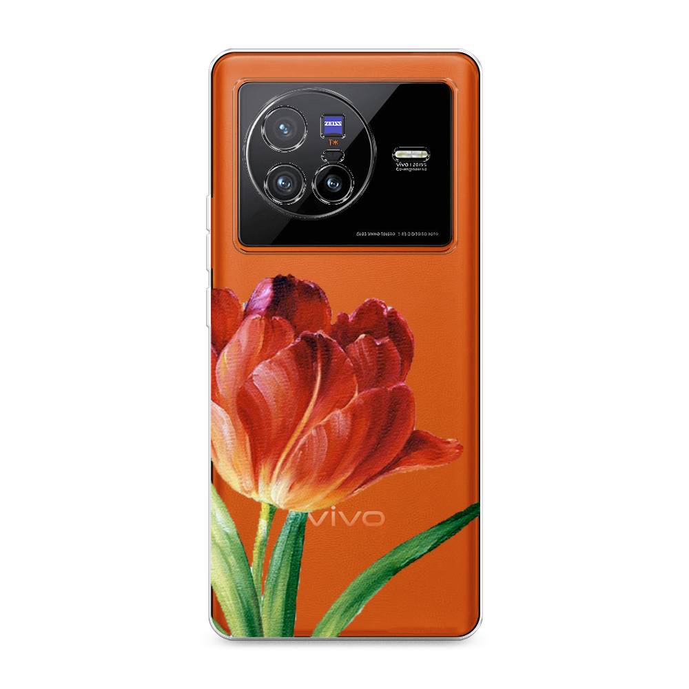 

Чехол Awog на Vivo X80 "Красный тюльпан", Разноцветный, 266550-8