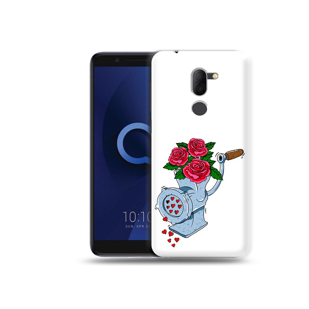 

Чехол MyPads Tocco для Alcatel 3X Цветочные сердца (PT112114.674.199), Прозрачный, Tocco
