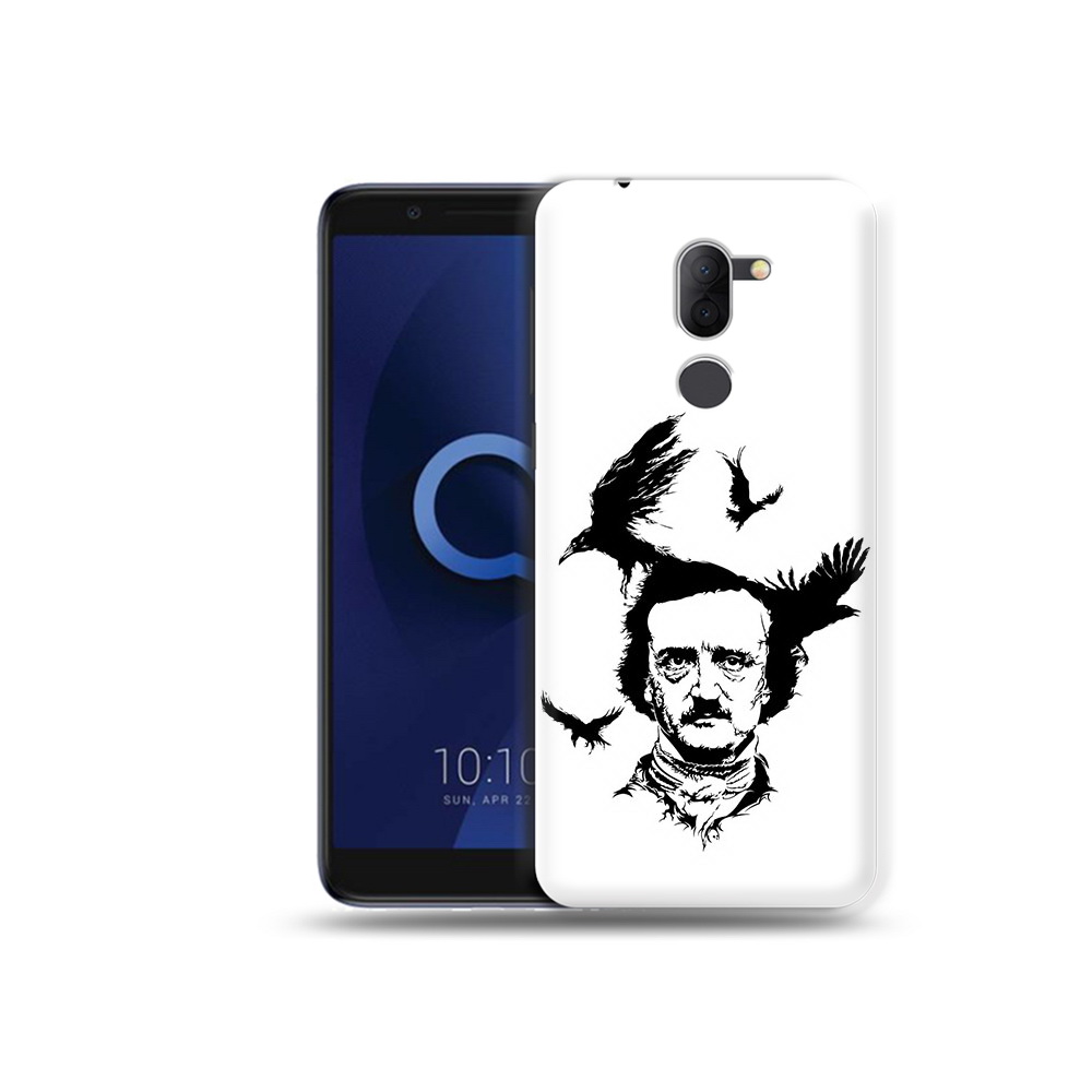 

Чехол MyPads Tocco для Alcatel 3X Эдгар Аллан черно белый (PT112114.674.204), Прозрачный, Tocco
