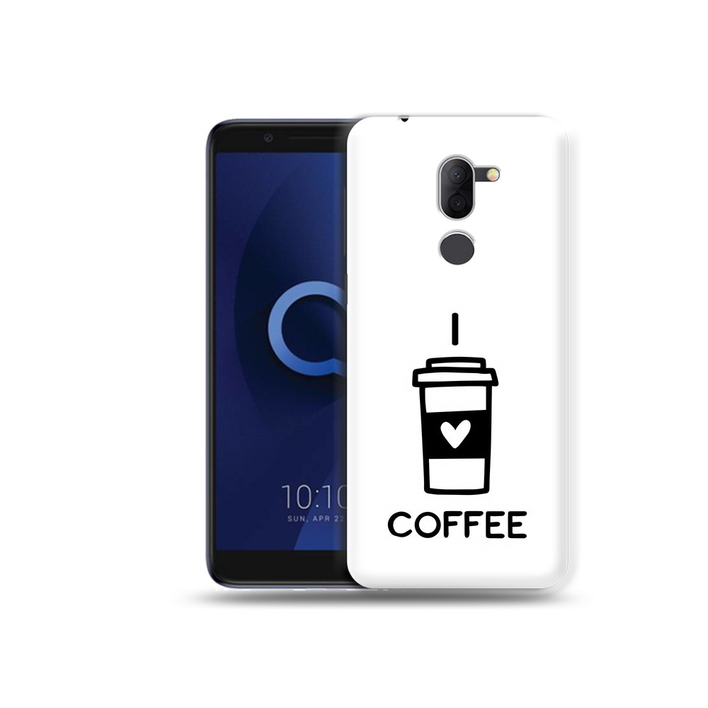 

Чехол MyPads Tocco для Alcatel 3X Я люблю кофе (PT112114.674.206), Прозрачный, Tocco