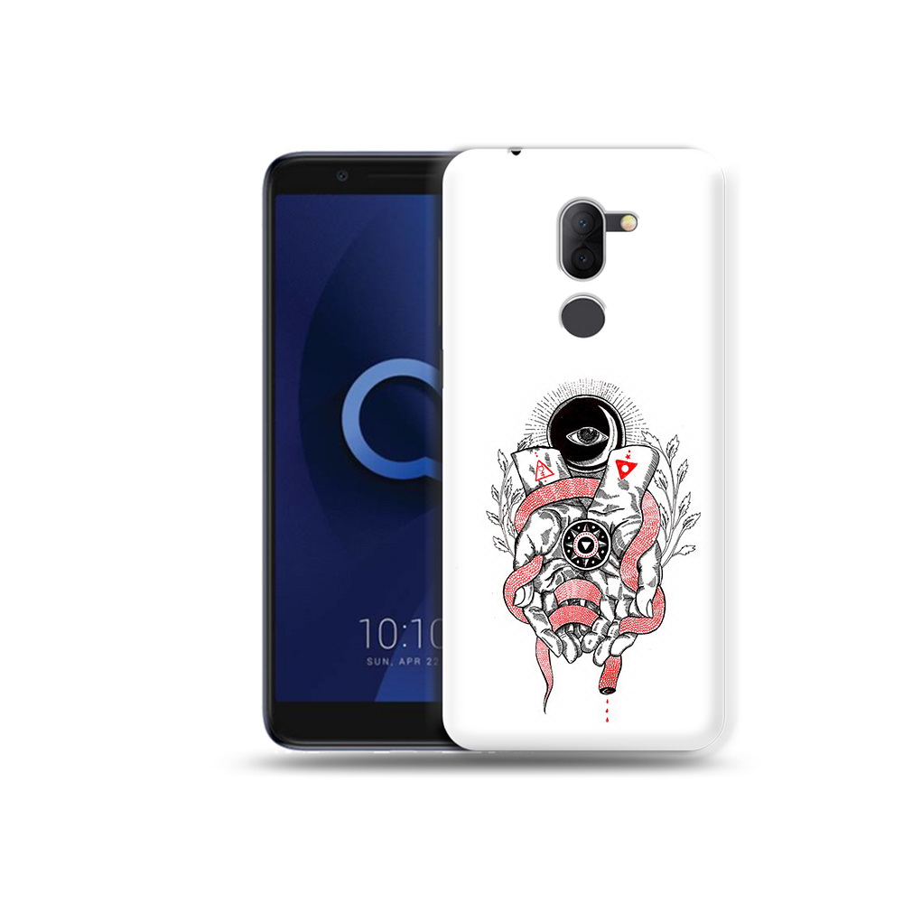 

Чехол MyPads Tocco для Alcatel 3X абстрация связанные руки (PT112114.674.213), Прозрачный, Tocco
