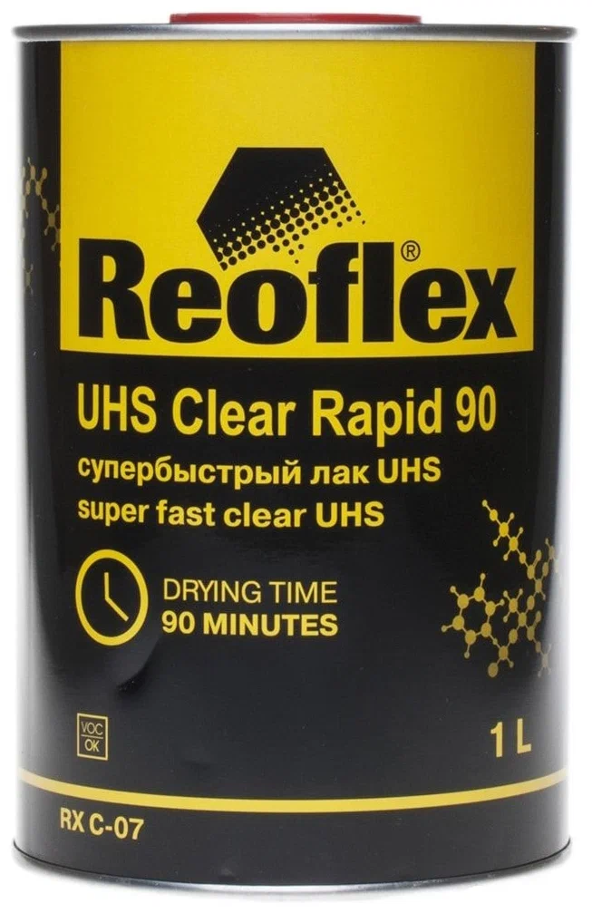 

Лак Reoflex Rapid 90 акриловый UHS 2:1 1 л (БЕЗ ОТВЕРДИТЕЛЯ, нужен отвердитель192900t), Прозрачный