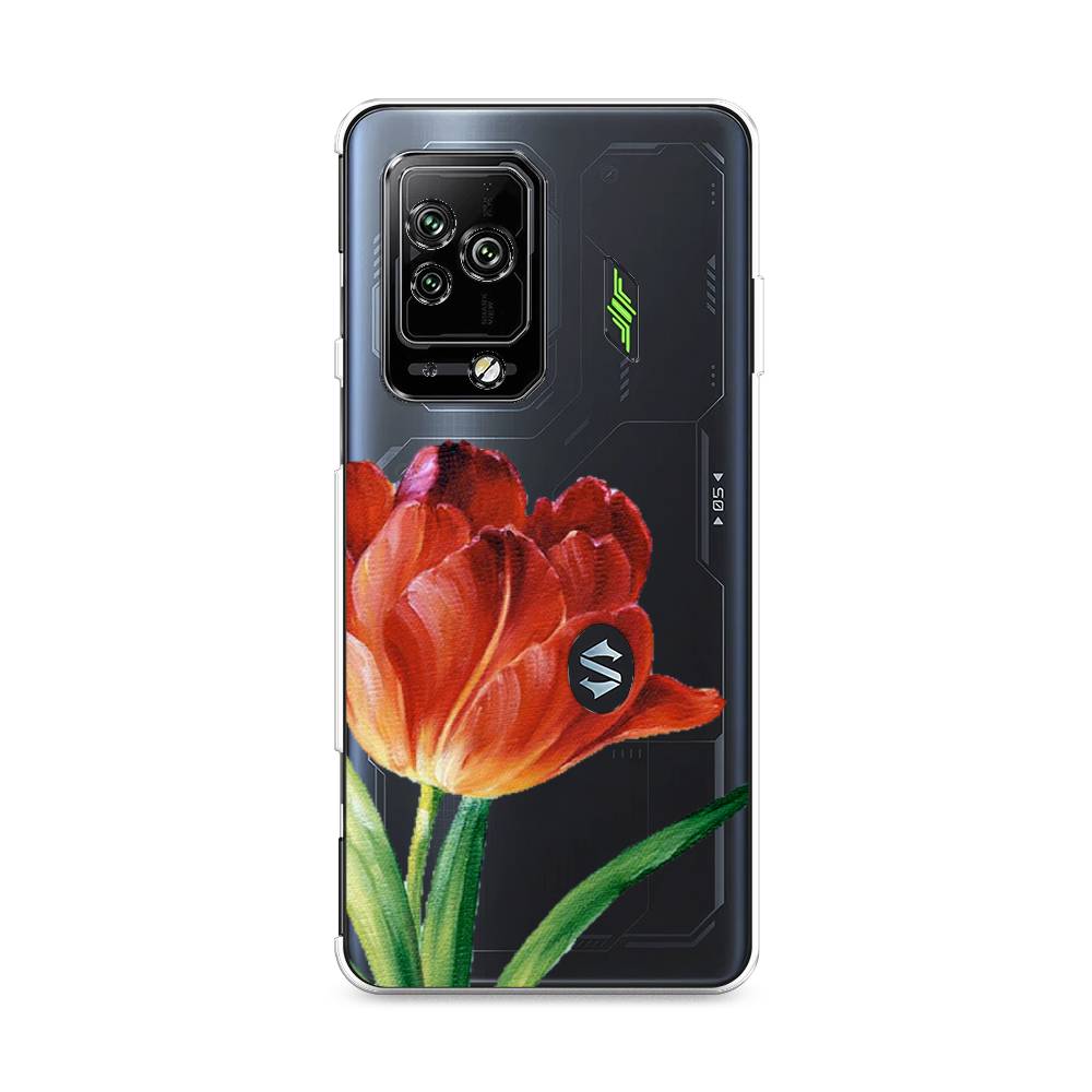 

Чехол Awog на Xiaomi Black Shark 5 Pro "Красный тюльпан", Разноцветный, 314150-8