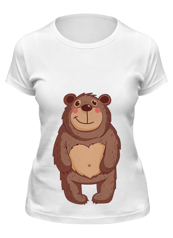 

Футболка женская Printio Плюшка белая 2XL, Белый, Плюшка