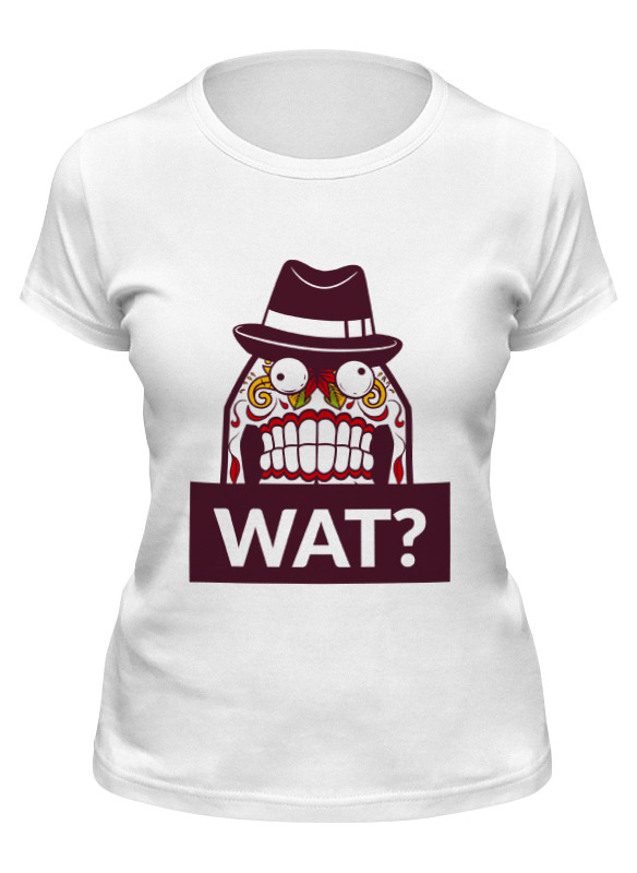 

Футболка женская Printio Wat белая 2XL, Белый, Wat