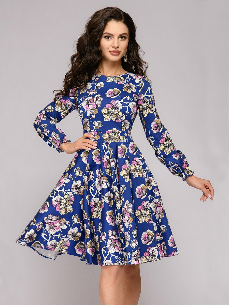 

Платье женское 1001dress DM01001 синее 44, DM01001