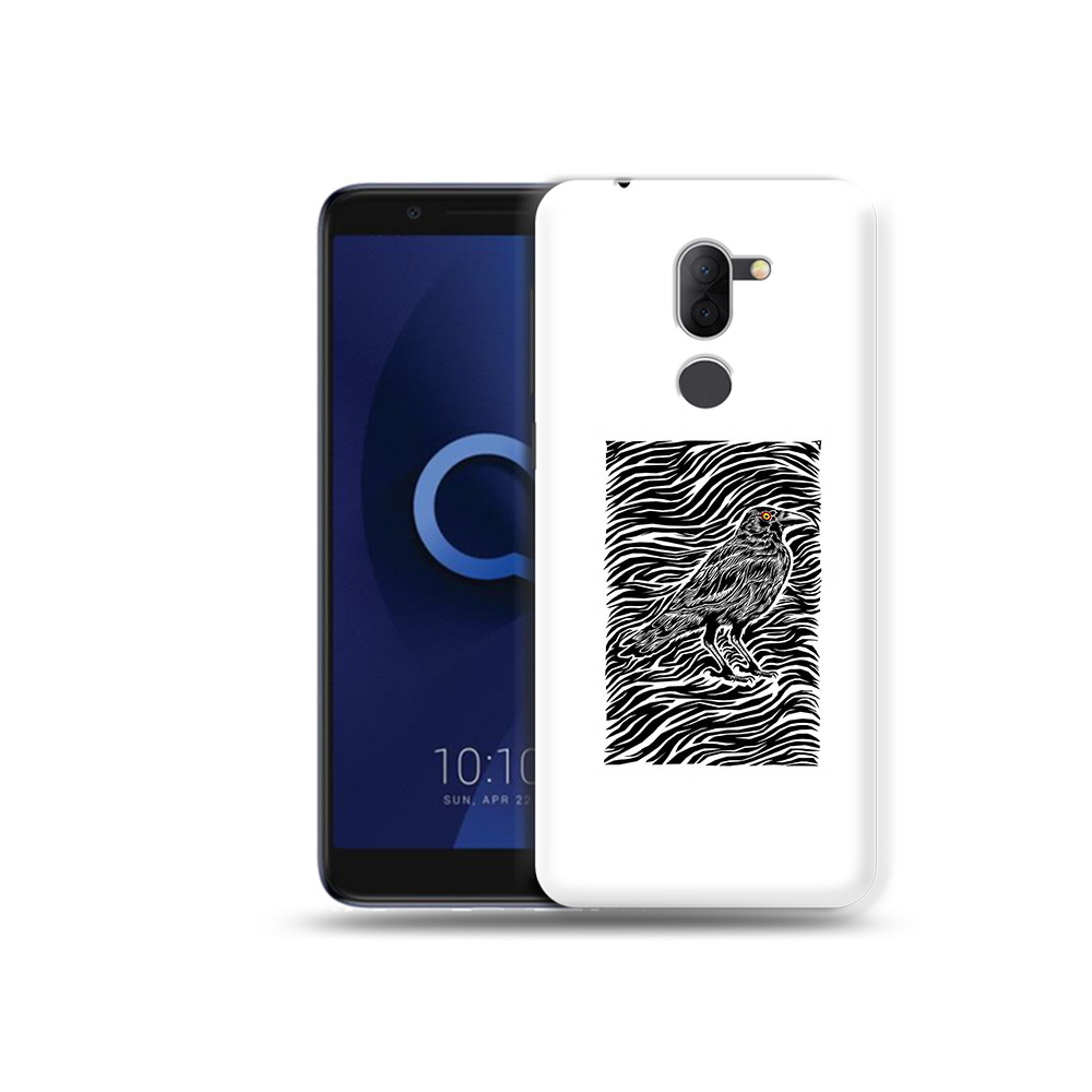 

Чехол MyPads Tocco для Alcatel 3X ворон в абстракции (PT112114.674.272), Прозрачный, Tocco