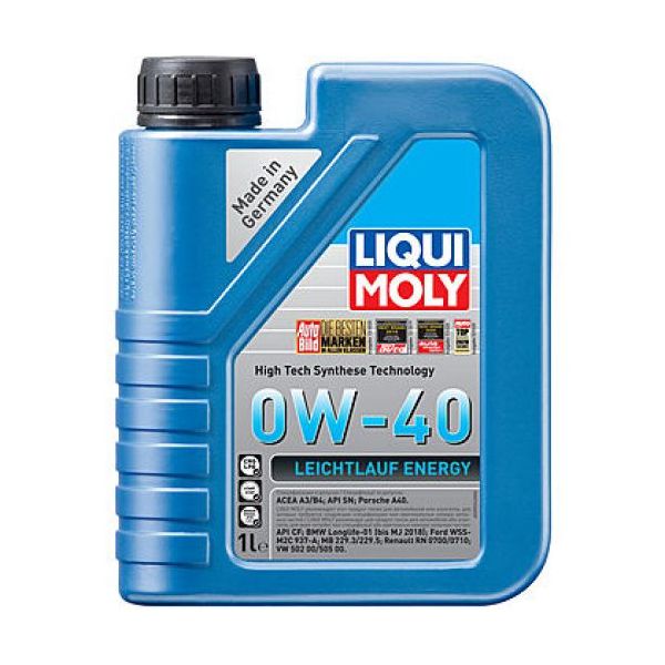 фото Масло моторное leiсhtlauf energy 0w-40 sn a3/b4 (1л) liqui moly