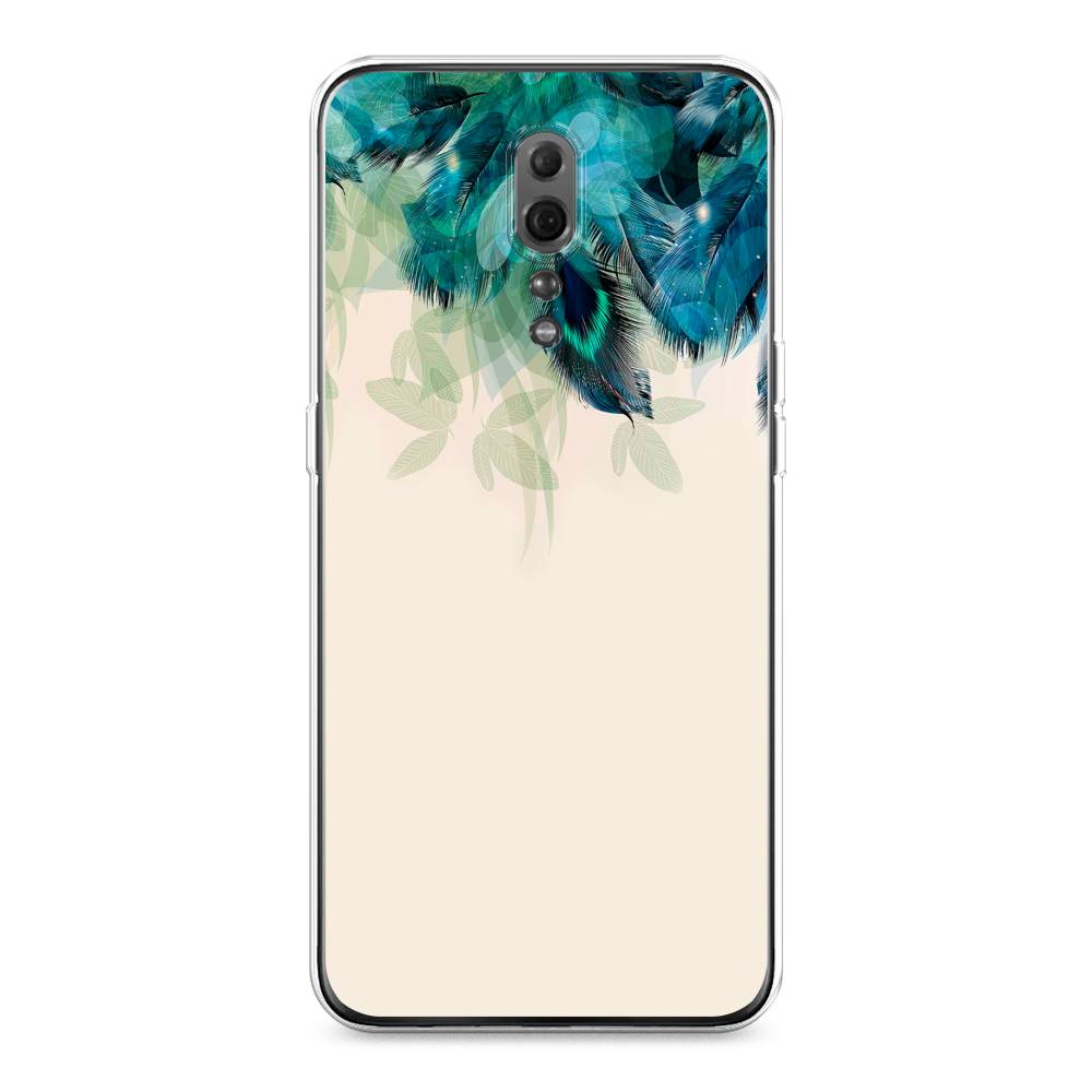

Чехол Awog на Oppo Reno Z "Перья голубого цвета", Разноцветный, 250950-2