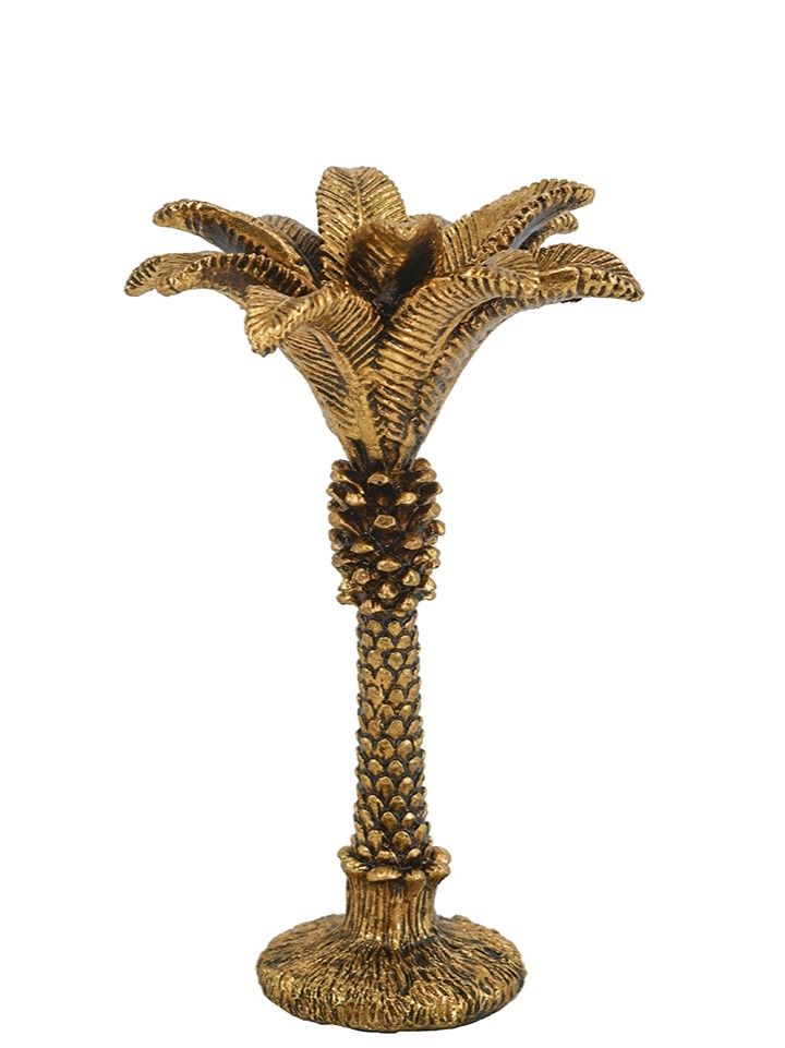 

Подсвечник Glasar 72432 Пальма 13х13х22см, Золотистый