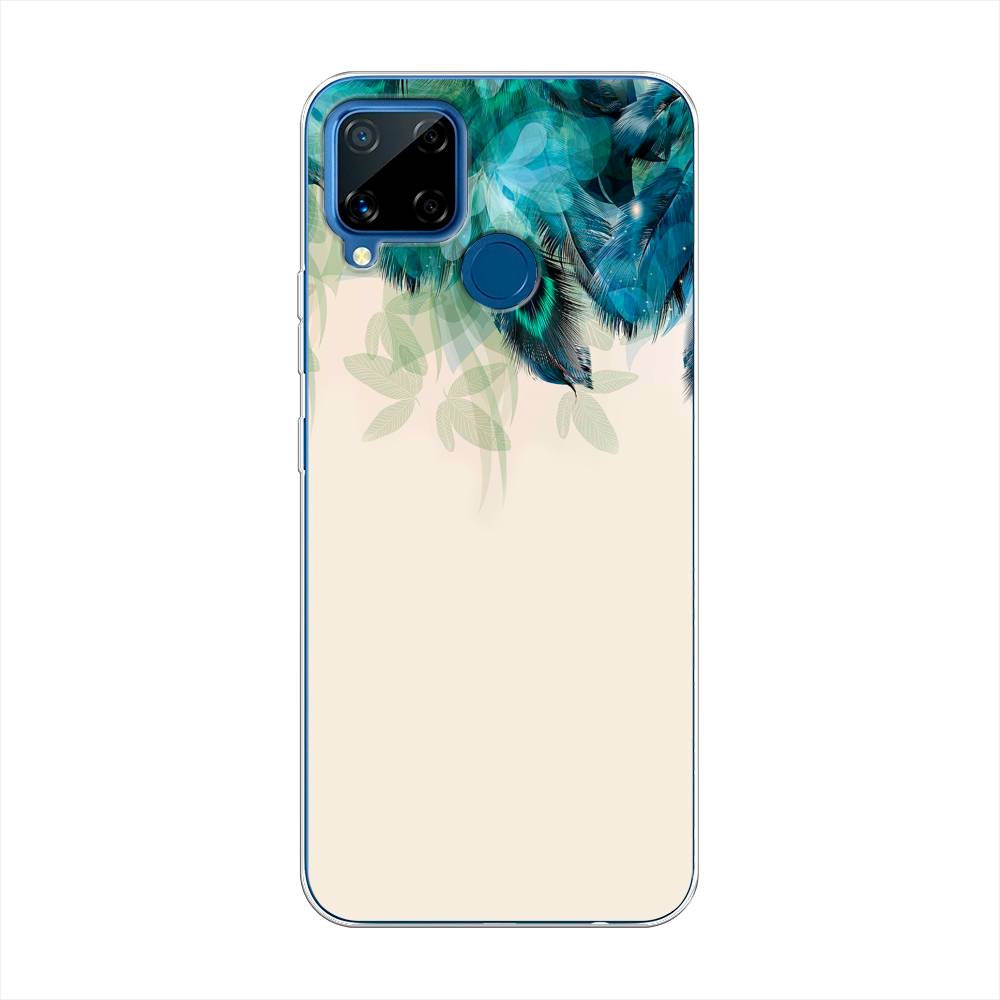 

Чехол Awog на Realme C15 "Перья голубого цвета", Разноцветный, 255050-2