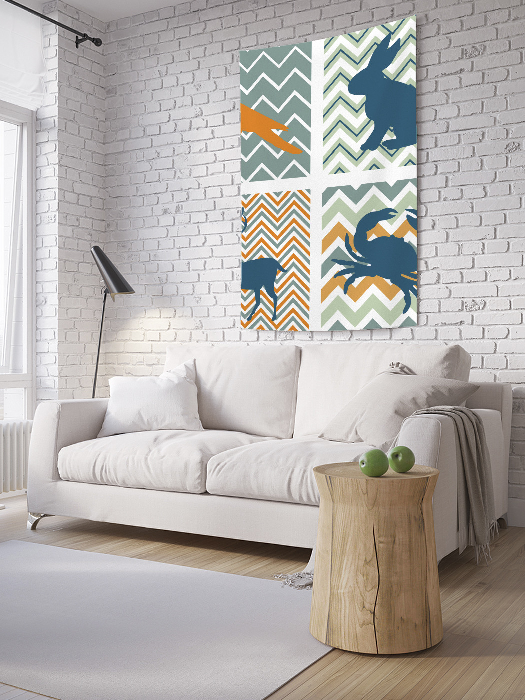 

Вертикальное фотопанно на стену JoyArty Дикие зигзаги 150x200 см, Дикие зигзаги