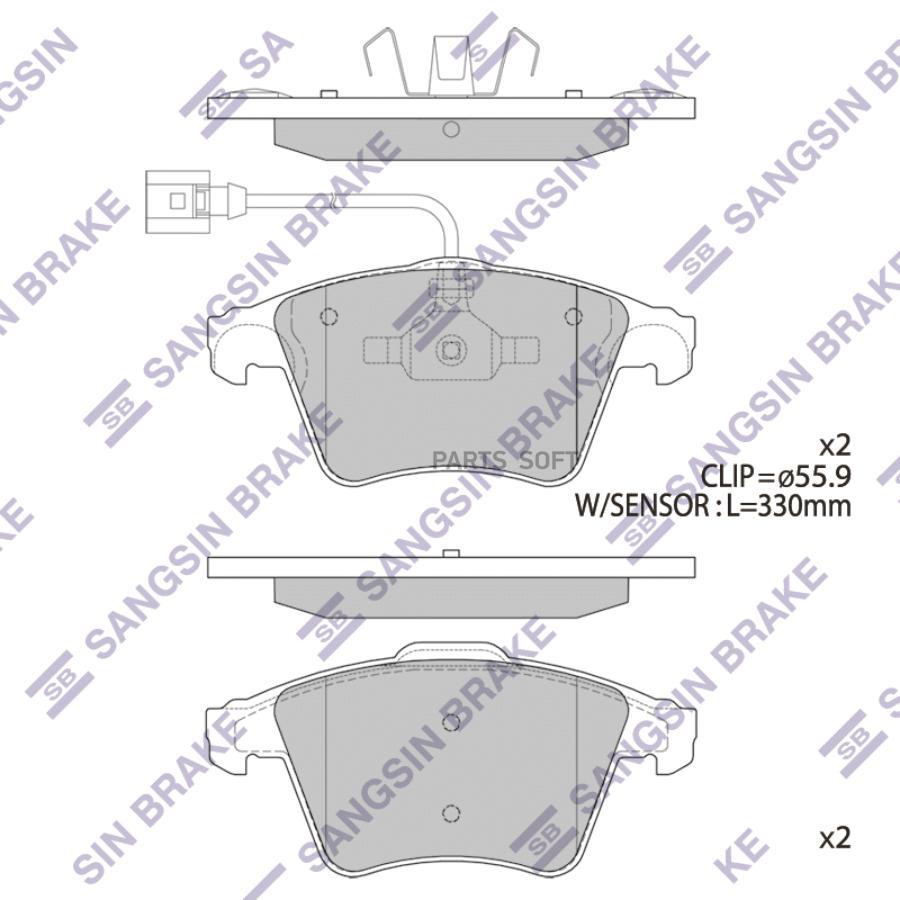 

Тормозные колодки Sangsin brake SP1977