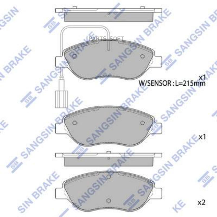 

Тормозные колодки Sangsin brake SP4083