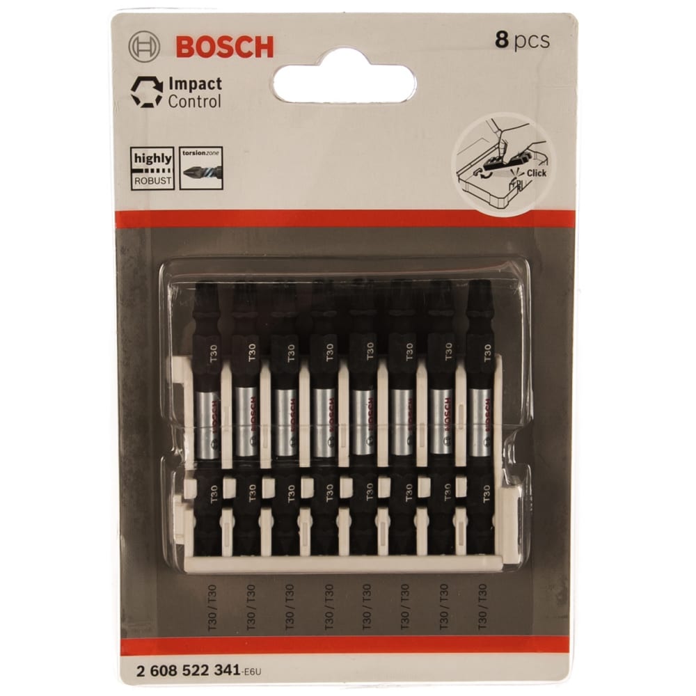 Bosch Двухсторонние ударные биты T30/T30 2608522341