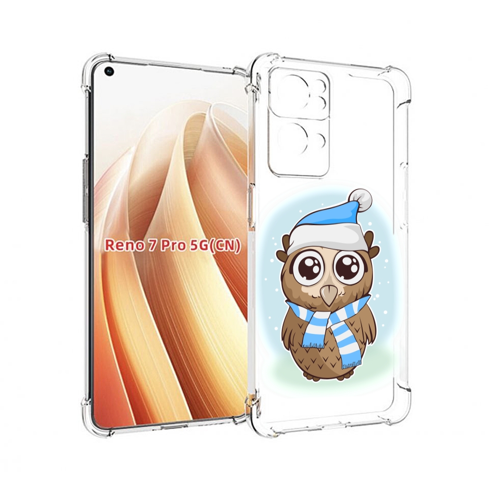 

Чехол MyPads сова-в-шарфике-и-шапке для OPPO Reno7 Pro 5G, Прозрачный, Tocco