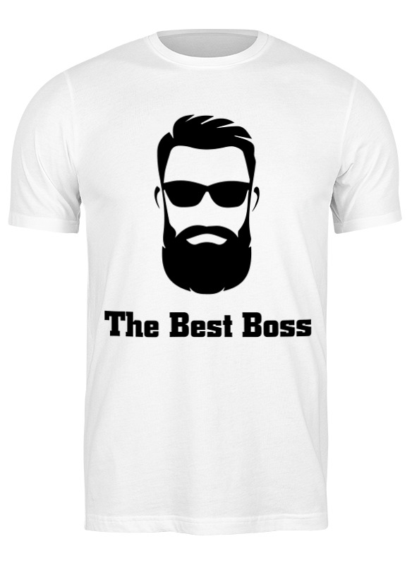 

Футболка мужская Printio The best boss with beard белая XL, Белый, The best boss with beard