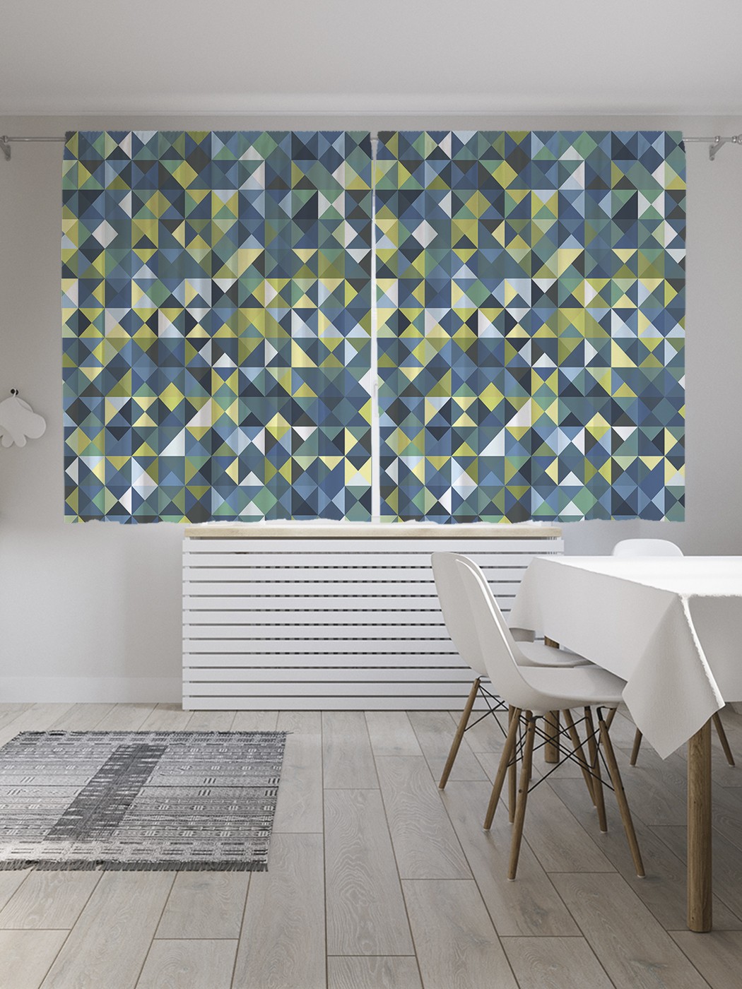 

Классические шторы JoyArty "Ромбовидная мозаика", серия Oxford DeLux, 2 полотна 145x180 см, Ромбовидная мозаика