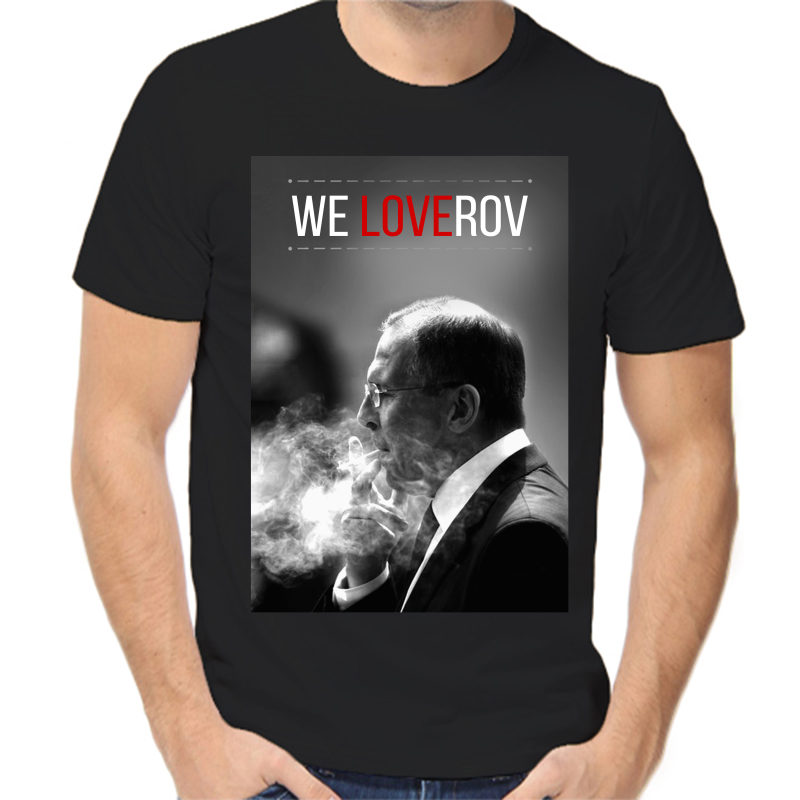 

Футболка мужская черная 42 р-р Лавров we loverov, Черный, fm_lavrov_weloverov