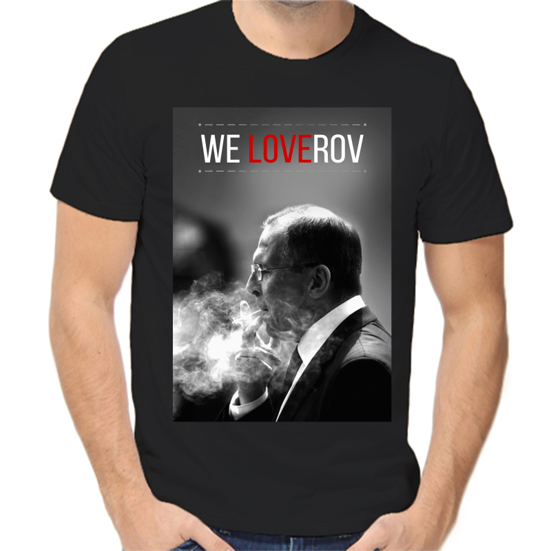 

Футболка мужская черная 46 р-р Лавров we loverov, Черный, fm_lavrov_weloverov