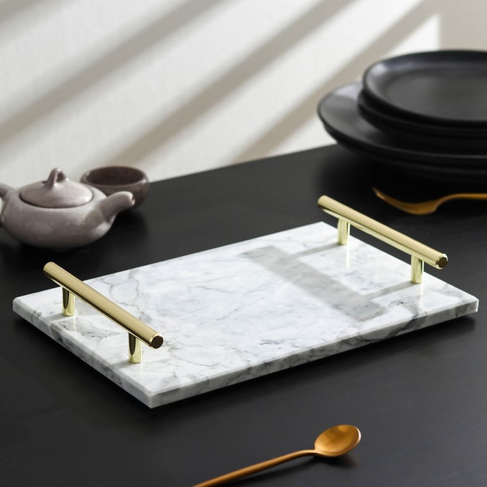

Поднос Magistro Marble, 30х20 см, из мрамора