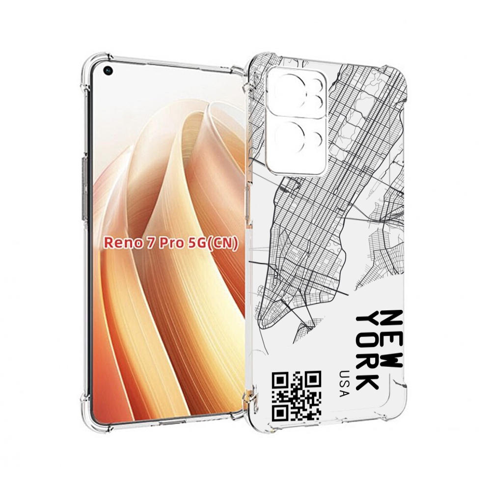 

Чехол MyPads схема-нью-йорк для OPPO Reno7 Pro 5G, Прозрачный, Tocco