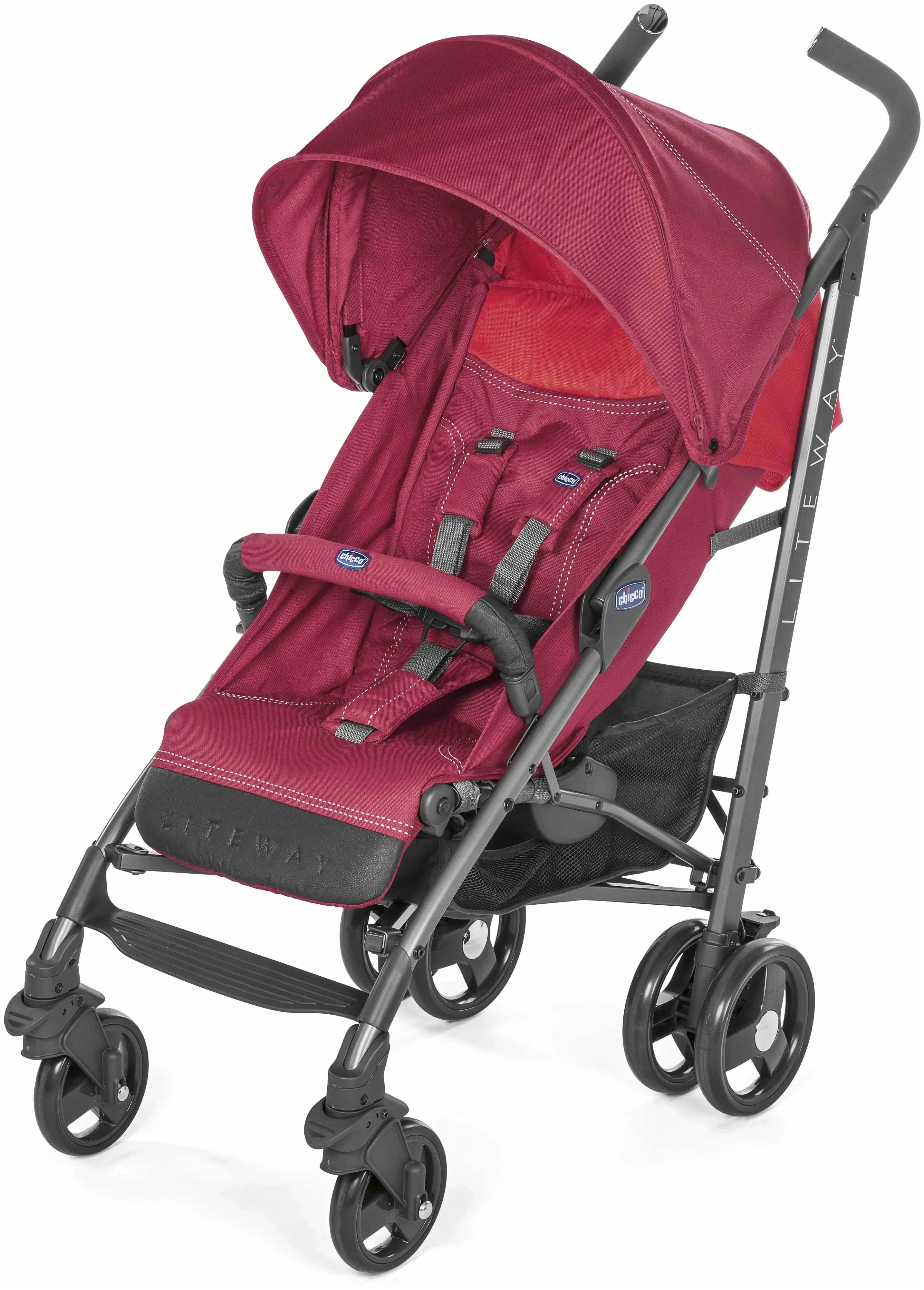 фото Коляска прогулочная chicco lite way 3 top bb red berry