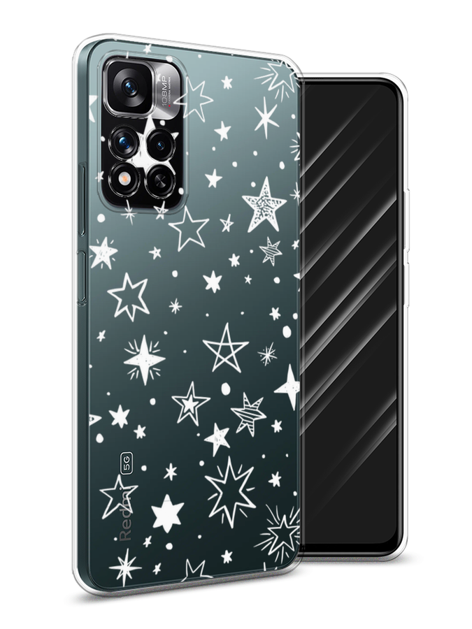 

Чехол Awog на Xiaomi Redmi Note 11 Pro Plus 5G "Звездочки графика белая", Разноцветный, 312150-7