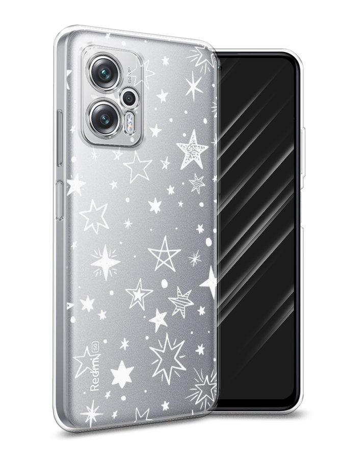 

Чехол Awog на Poco X4 GT/Redmi Note 11T Pro/11T Pro Plus "Звездочки графика белая", Разноцветный, 315550-7