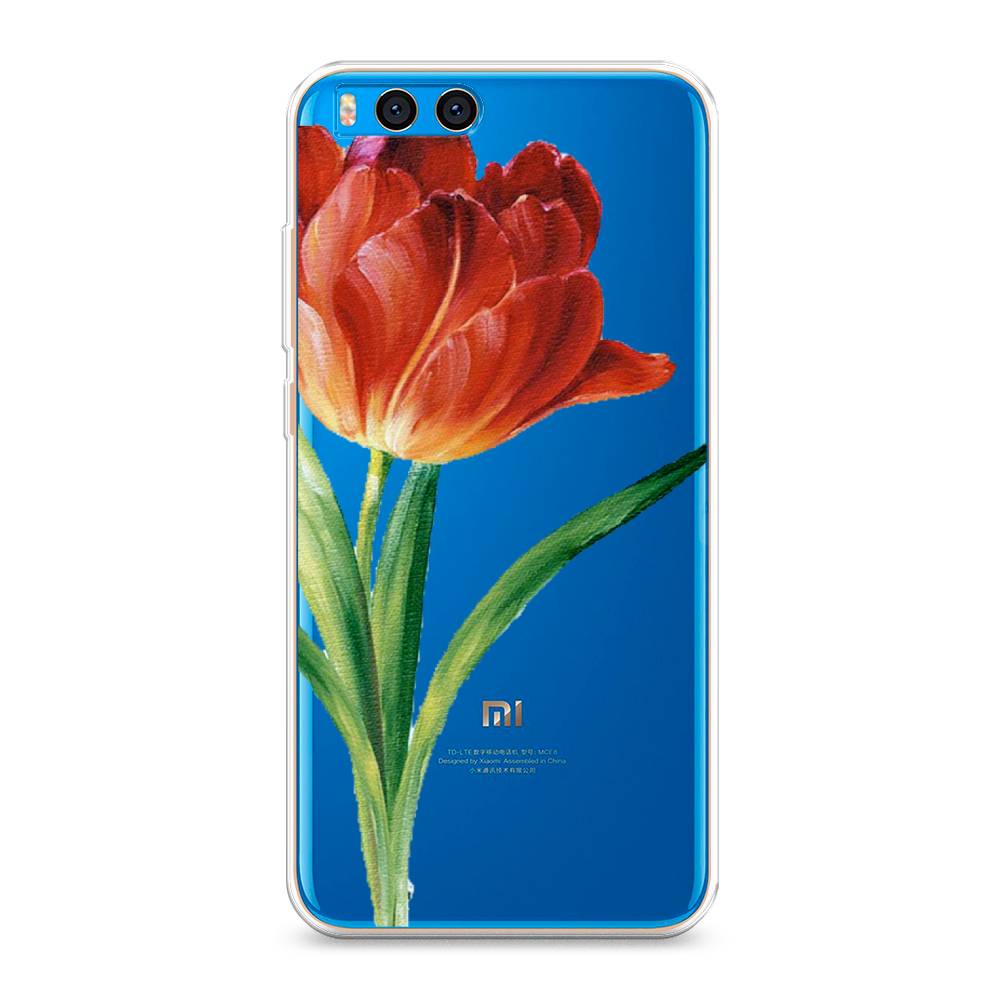 

Чехол Awog на Xiaomi Mi Note 3 "Красный тюльпан", Разноцветный, 32450-8
